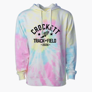 Crockett Middle School Track and Field Premium Tie-Dye Hoodie