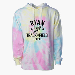 Ryan Elementary School Track and Field Premium Tie-Dye Hoodie