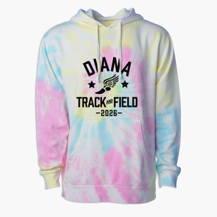 Diana Elementary School Track and Field Premium Tie-Dye Hoodie