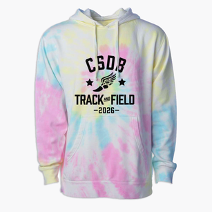 Colorado School For The Deaf & Blind Track and Field Premium Tie-Dye Hoodie