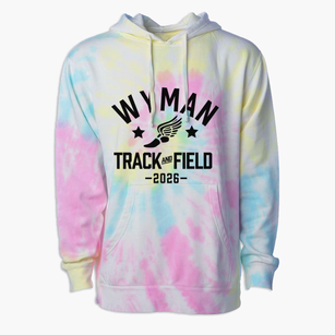 Wyman Elementary School Track and Field Premium Tie-Dye Hoodie