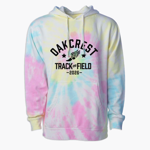 Oakcrest Elementary School Track and Field Premium Tie-Dye Hoodie