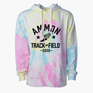 Ammon Elementary School Track and Field Premium Tie-Dye Hoodie