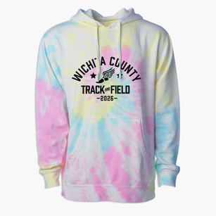 Wichita County Junior High School Track and Field Premium Tie-Dye Hoodie