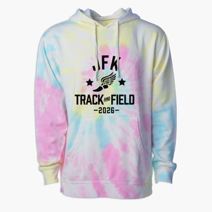 John F Kennedy Middle School Track and Field Premium Tie-Dye Hoodie