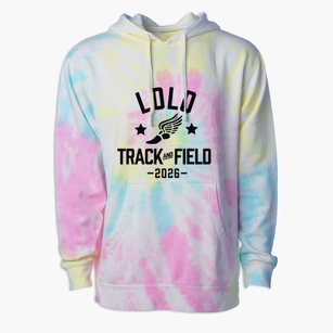 Lolo Elementary Middle School Track and Field Premium Tie-Dye Hoodie
