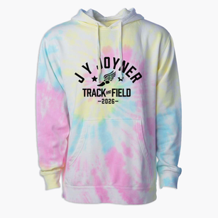 J Y Joyner Elementary School Track and Field Premium Tie-Dye Hoodie