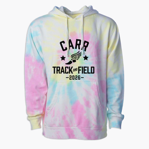 Carr Elementary School Track and Field Premium Tie-Dye Hoodie
