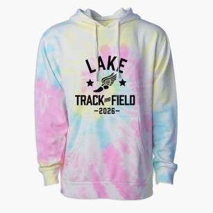 Lake Elementary School Track and Field Premium Tie-Dye Hoodie