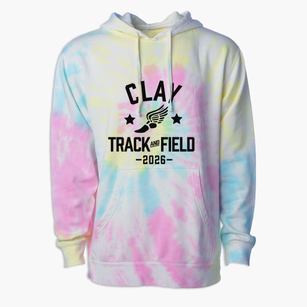 Clay High School Track and Field Premium Tie-Dye Hoodie