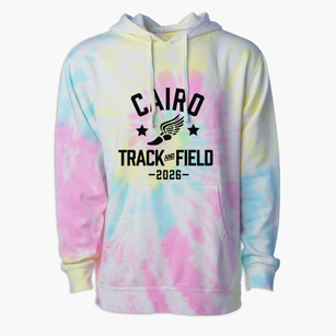 Cairo Elementary School Track and Field Premium Tie-Dye Hoodie