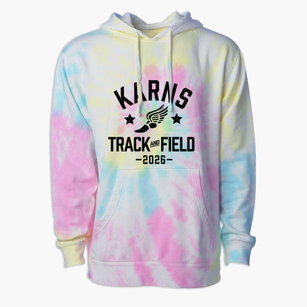 Karns Middle School Track and Field Premium Tie-Dye Hoodie