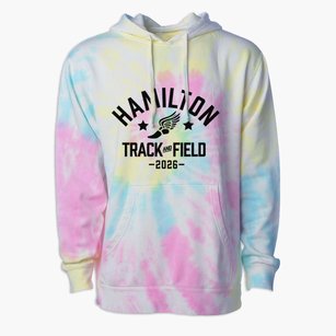 Hamilton Middle School Track and Field Premium Tie-Dye Hoodie