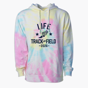 Life Christian School And Academy Track and Field Premium Tie-Dye Hoodie