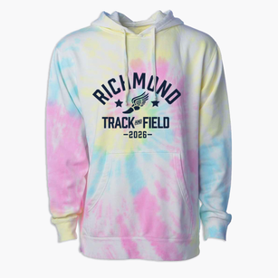Richmond Elementary School Track and Field Premium Tie-Dye Hoodie
