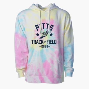Pitts Elementary School Track and Field Premium Tie-Dye Hoodie