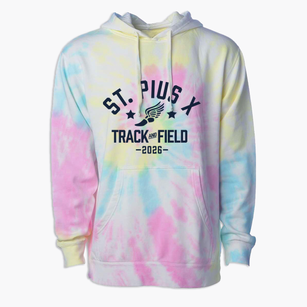 Saint Pius X Elementary School Track and Field Premium Tie-Dye Hoodie
