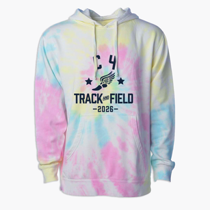 C 4 Elementary School Track and Field Premium Tie-Dye Hoodie