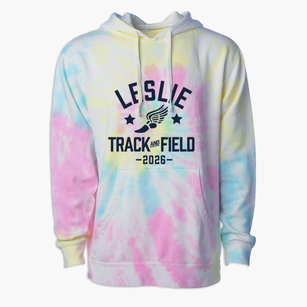 Leslie County Area Vocational Center Track and Field Premium Tie-Dye Hoodie