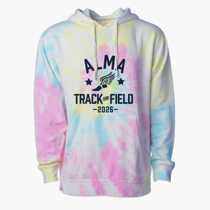 Alma Middle School Track and Field Premium Tie-Dye Hoodie