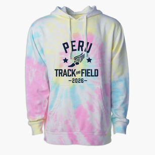 Peru Elementary School Track and Field Premium Tie-Dye Hoodie