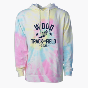 Wood Elementary School Track and Field Premium Tie-Dye Hoodie