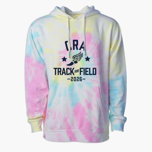 Crowley's Ridge Academy Track and Field Premium Tie-Dye Hoodie