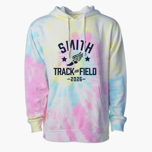 Smith Elementary School Track and Field Premium Tie-Dye Hoodie