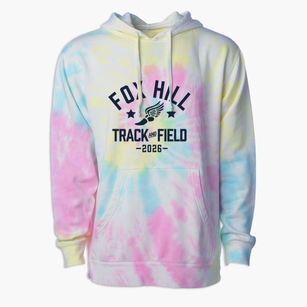 Fox Hill Elementary School Track and Field Premium Tie-Dye Hoodie