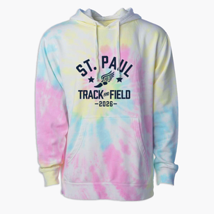 St Paul Lutheran High School Track and Field Premium Tie-Dye Hoodie