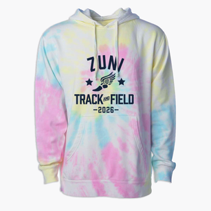 Zuni Elementary Magnet School Track and Field Premium Tie-Dye Hoodie