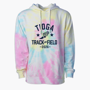 Tioga High School Track and Field Premium Tie-Dye Hoodie