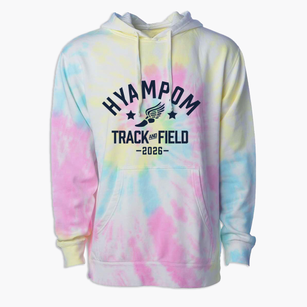 Hyampom Elementary School Track and Field Premium Tie-Dye Hoodie