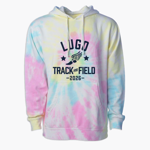 Lugo Elementary School Track and Field Premium Tie-Dye Hoodie