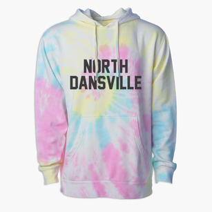 North Dansville New York Classic Block Premium Tie-Dye Hoodie