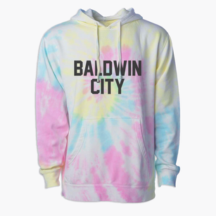 Baldwin City Kansas Classic Block Premium Tie-Dye Hoodie