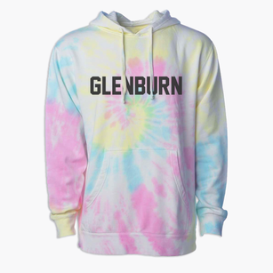 Glenburn Maine Classic Block Premium Tie-Dye Hoodie
