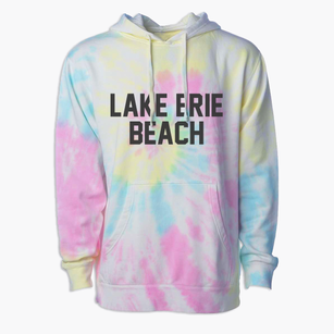 Lake Erie Beach New York Classic Block Premium Tie-Dye Hoodie