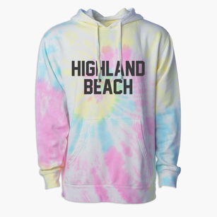 Highland Beach Florida Classic Block Premium Tie-Dye Hoodie