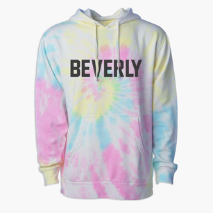 Beverly Massachusetts Classic Block Premium Tie-Dye Hoodie