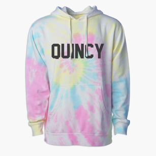 Quincy Illinois Classic Block Premium Tie-Dye Hoodie