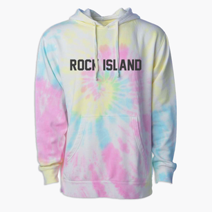 Rock Island Illinois Classic Block Premium Tie-Dye Hoodie