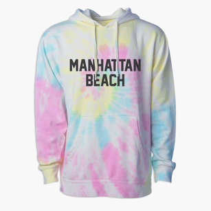 Manhattan Beach California Classic Block Premium Tie-Dye Hoodie