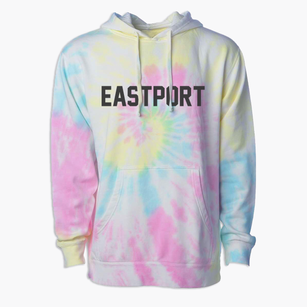 Eastport Maine Classic Block Premium Tie-Dye Hoodie
