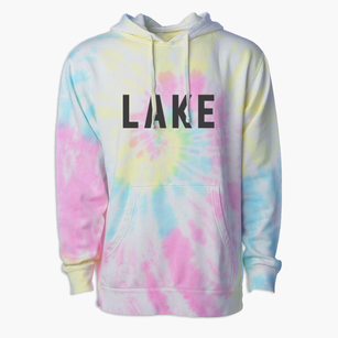 Lake Wisconsin Classic Block Premium Tie-Dye Hoodie