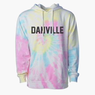 Danville Iowa Classic Block Premium Tie-Dye Hoodie