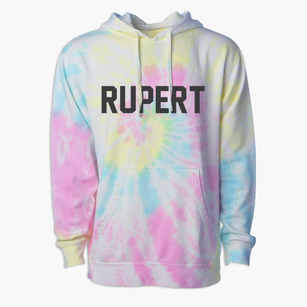 Rupert West Virginia Classic Block Premium Tie-Dye Hoodie