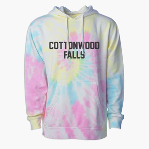 Cottonwood Falls Kansas Classic Block Premium Tie-Dye Hoodie