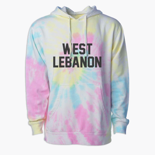 West Lebanon Indiana Classic Block Premium Tie-Dye Hoodie