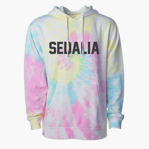 Sedalia North Carolina Classic Block Premium Tie-Dye Hoodie